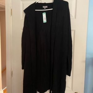 Ribbed Hooded Cardigan size L **NEW WITH TAGS**